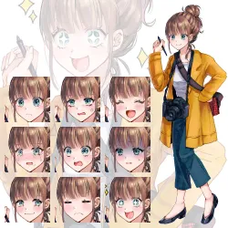 カメラを持った女性